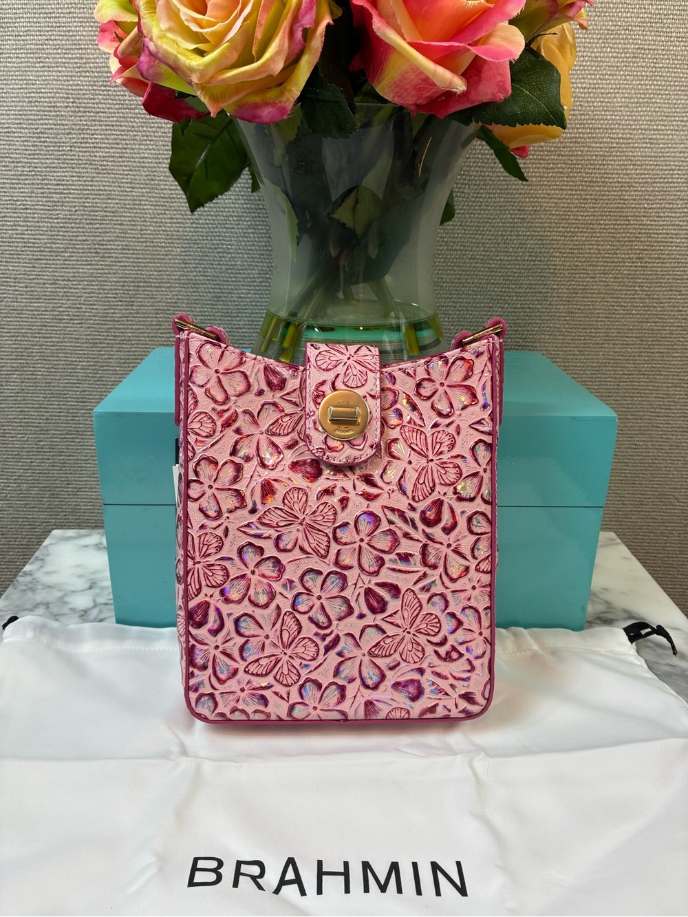 Brahmin Legacy Fearless Pink Ainsley Marley Crossbody Bag - NWT Rare Style 🔥